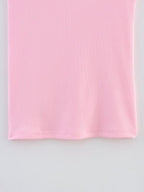Women Summer Ribbed Tank Top With Round Neck Camis