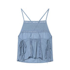 Women's Summer Women Sexy All Match Embroidered Strap Top