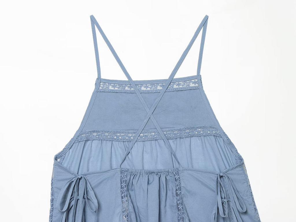 Women's Summer Women Sexy All Match Embroidered Strap Top