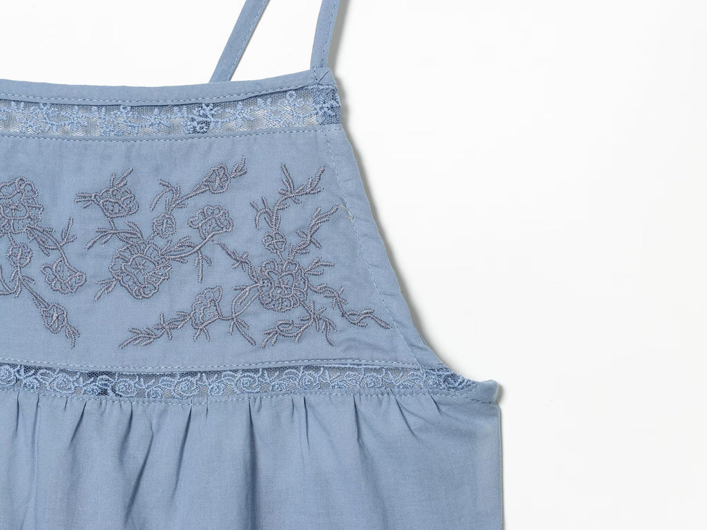 Women's Summer Women Sexy All Match Embroidered Strap Top