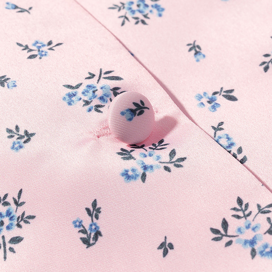 Women Clothing All Match Casual Printed Stand Collar Short