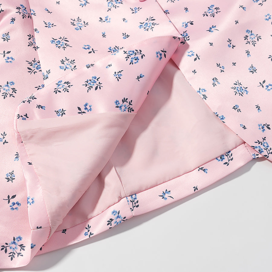 Women Clothing All Match Casual Printed Stand Collar Short