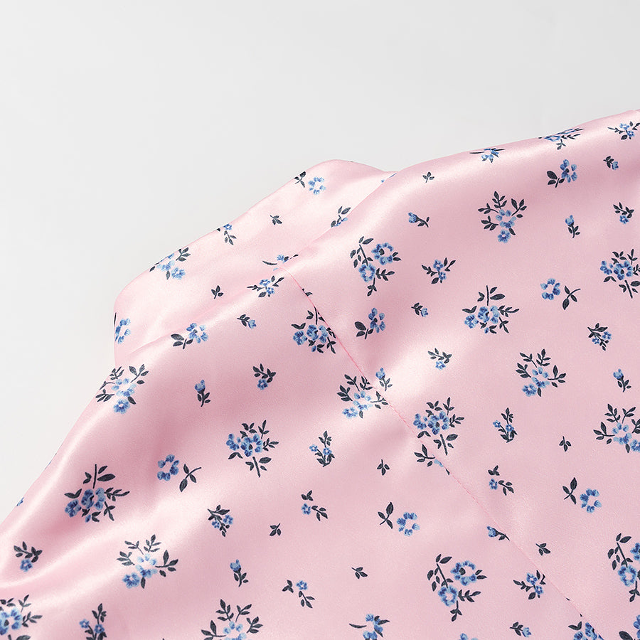 Women Clothing All Match Casual Printed Stand Collar Short