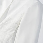 V neck Waist Slimming Office Coat Women Elegant Solid Color