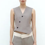 Women Clothing Summer Oblique Buckle Waist Office Blazers