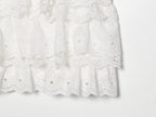 Sexy Halter Lace up Laminated Decoration Short Top Sling