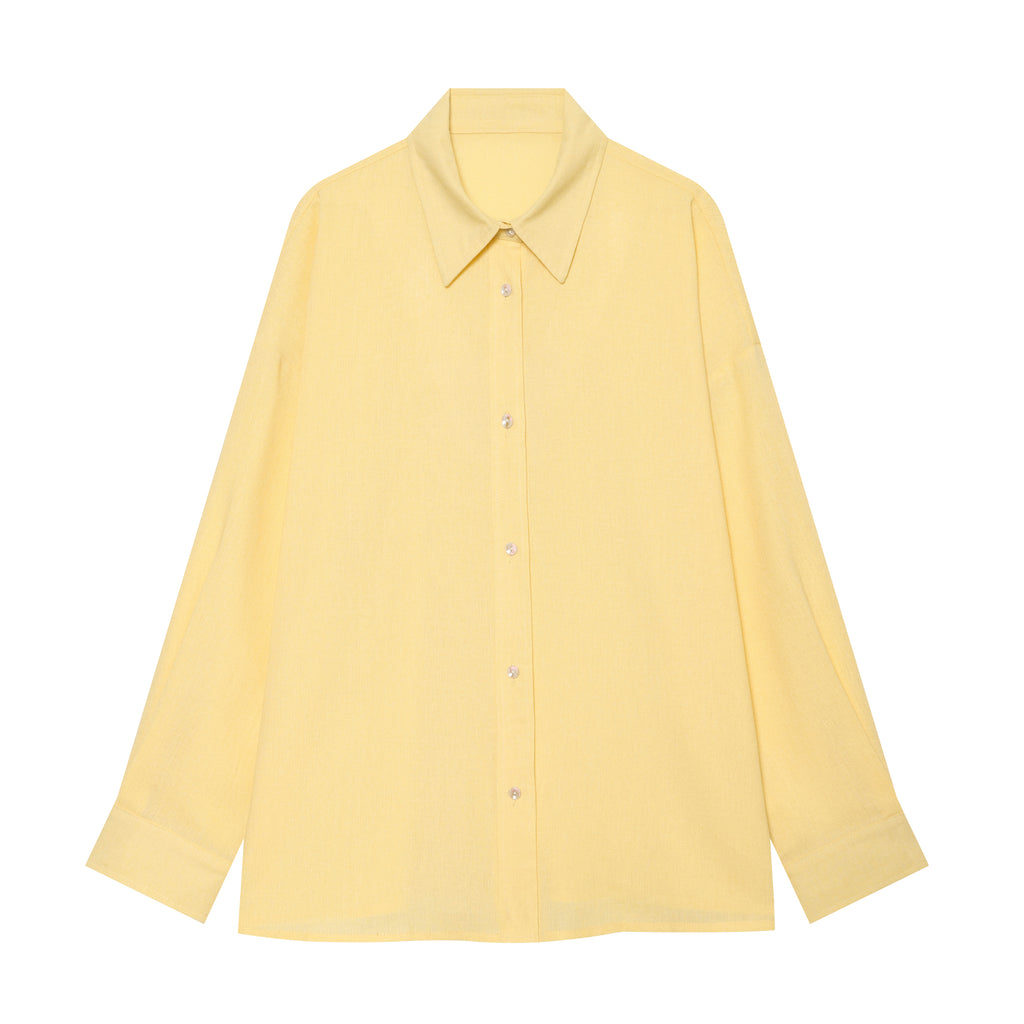 Women Clothing Summer Casual Loose All Match Goose Yellow
