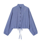 Women Clothing Elegant Bubble Long Sleeve Turtleneck Single