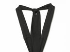 Women Clothing Summer Sexy Metal Buckle Halter Black Tie