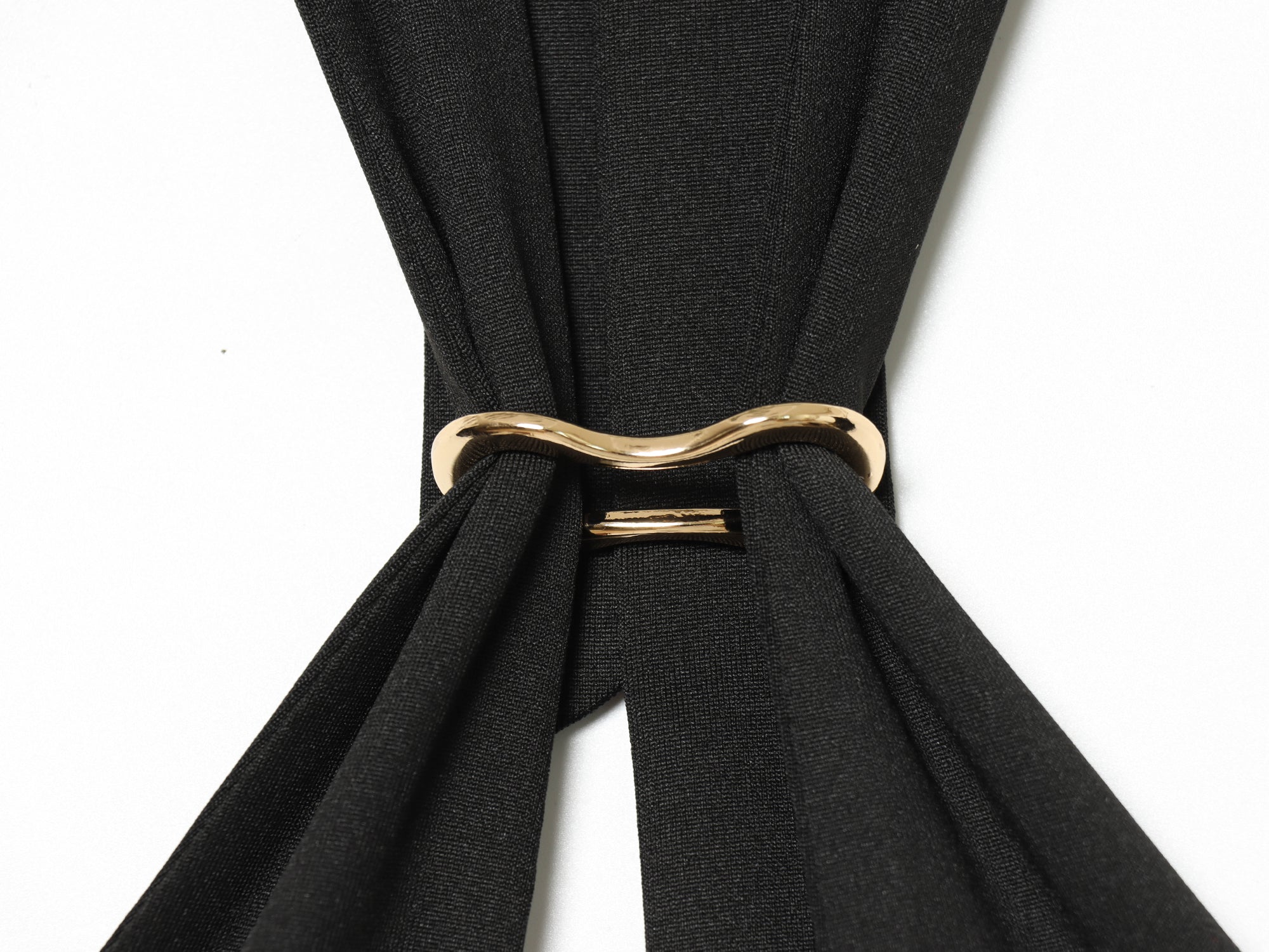Women Clothing Summer Sexy Metal Buckle Halter Black Tie