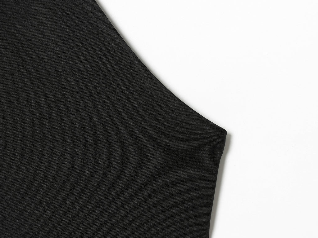 Women Clothing Summer Sexy Metal Buckle Halter Black Tie