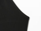Women Clothing Summer Sexy Metal Buckle Halter Black Tie