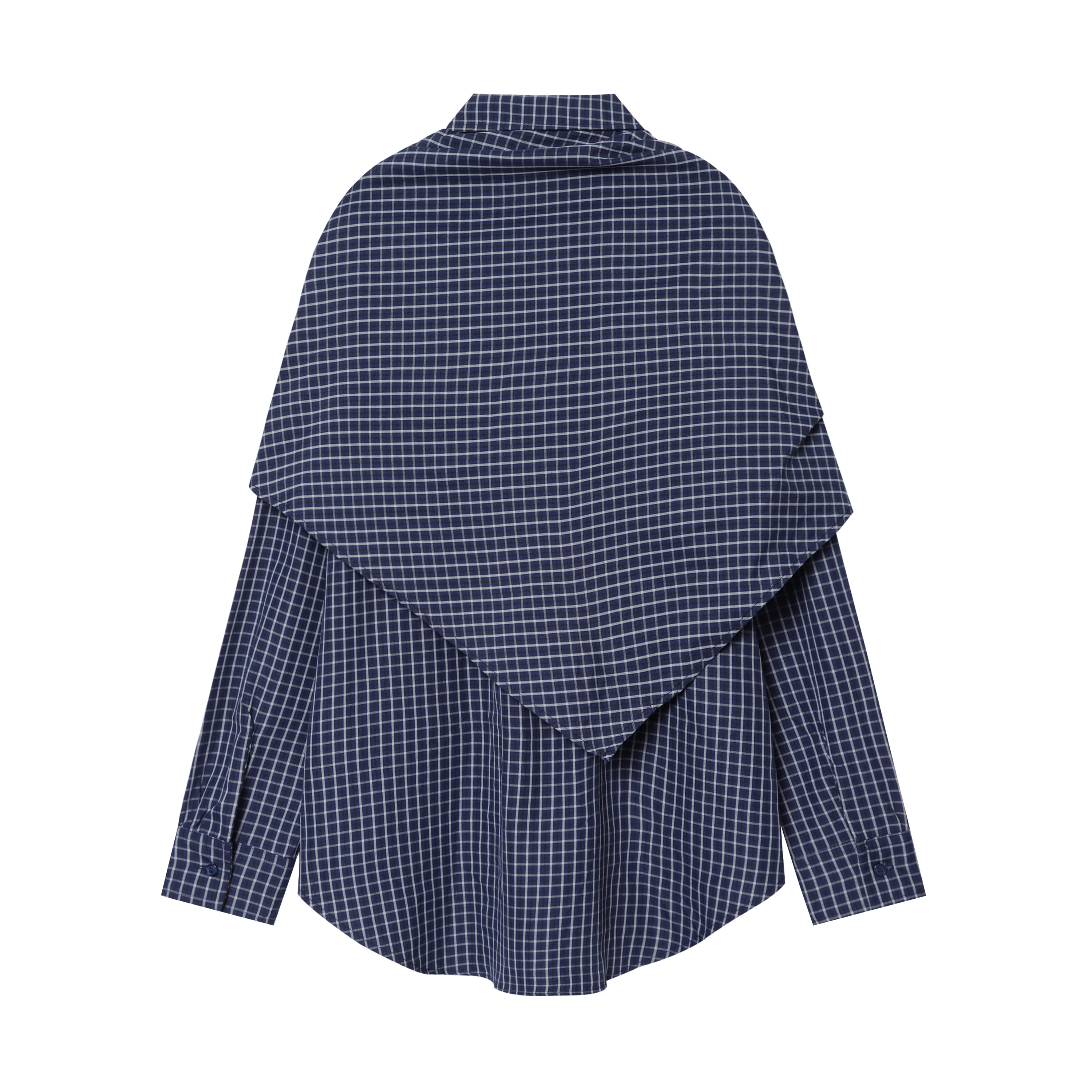 Women Clothing Scarf Collar Shirt Loose Long Sleeve Single
