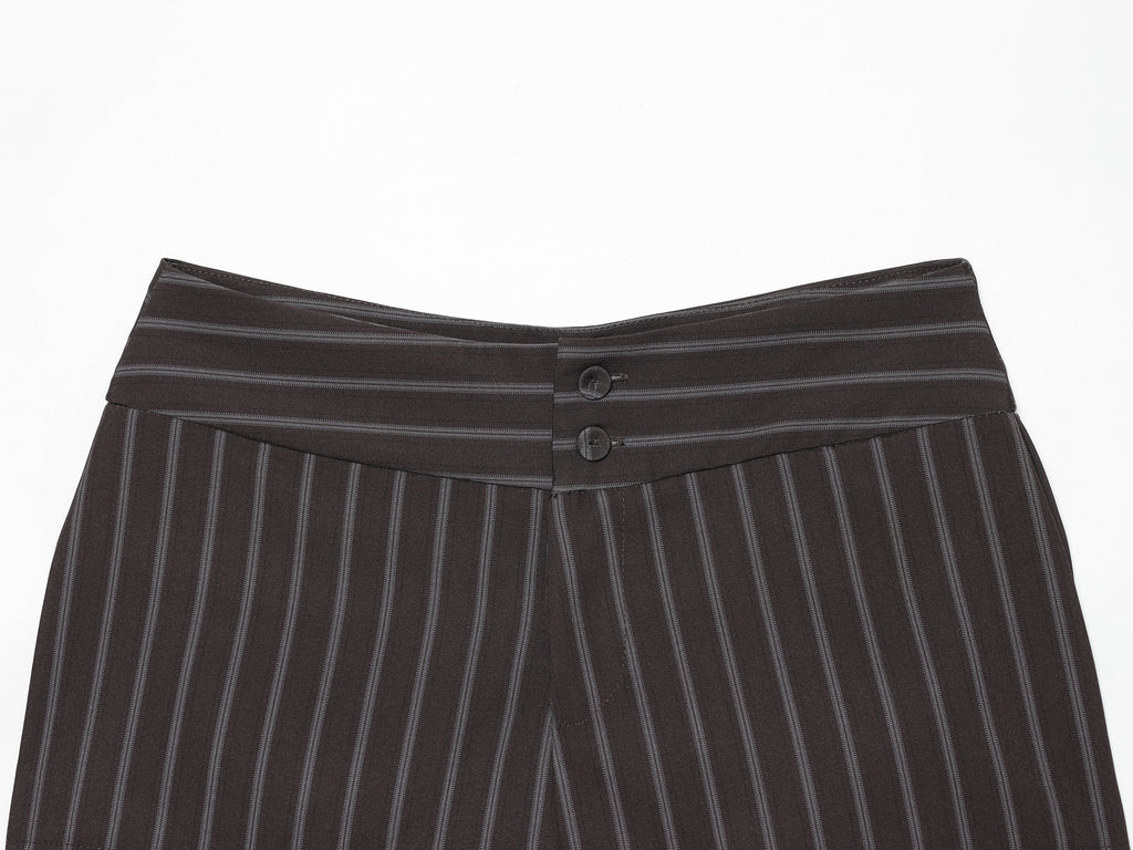 Spring Fashionable All Match Thin Striped Waist Shorts