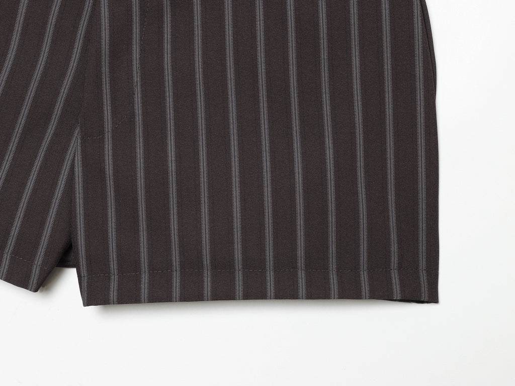 Spring Fashionable All Match Thin Striped Waist Shorts