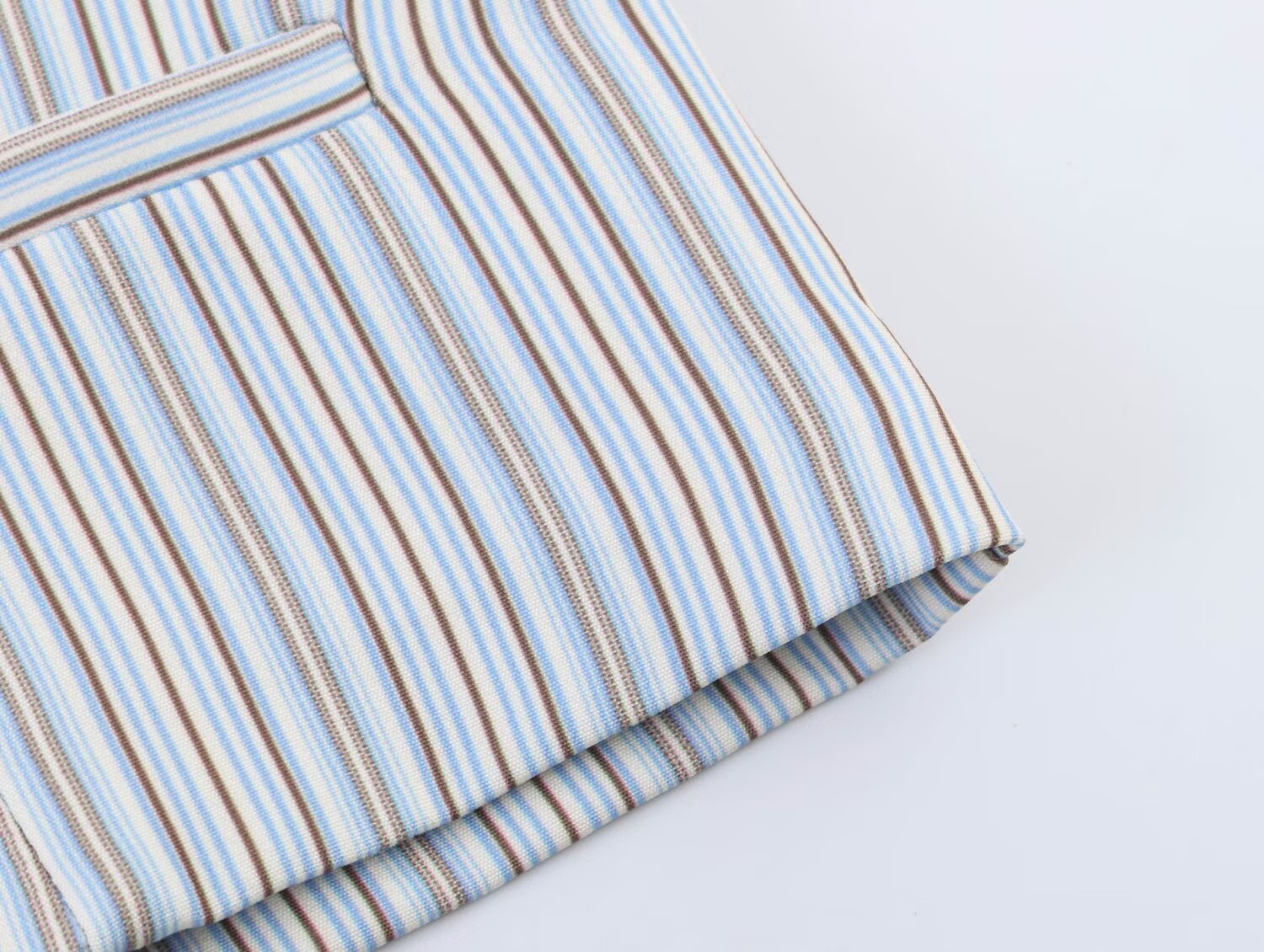 Women Backless Halter Vest Top Mid Waist Mini Striped