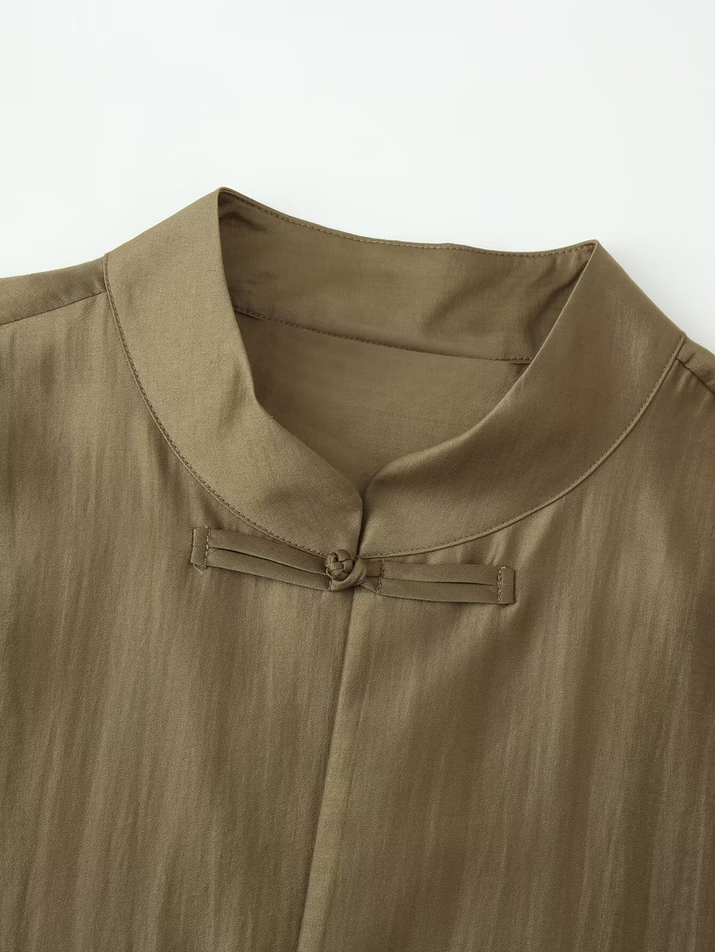 Women Clothing Summer Casual Long Sleeve Zhongshan Satin