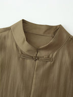 Women Clothing Summer Casual Long Sleeve Zhongshan Satin