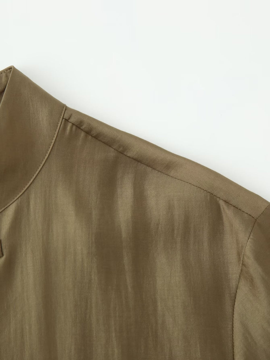 Women Clothing Summer Casual Long Sleeve Zhongshan Satin
