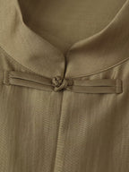 Women Clothing Summer Casual Long Sleeve Zhongshan Satin