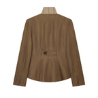 Women Clothing Long Sleeve Solid Color Single Breasted