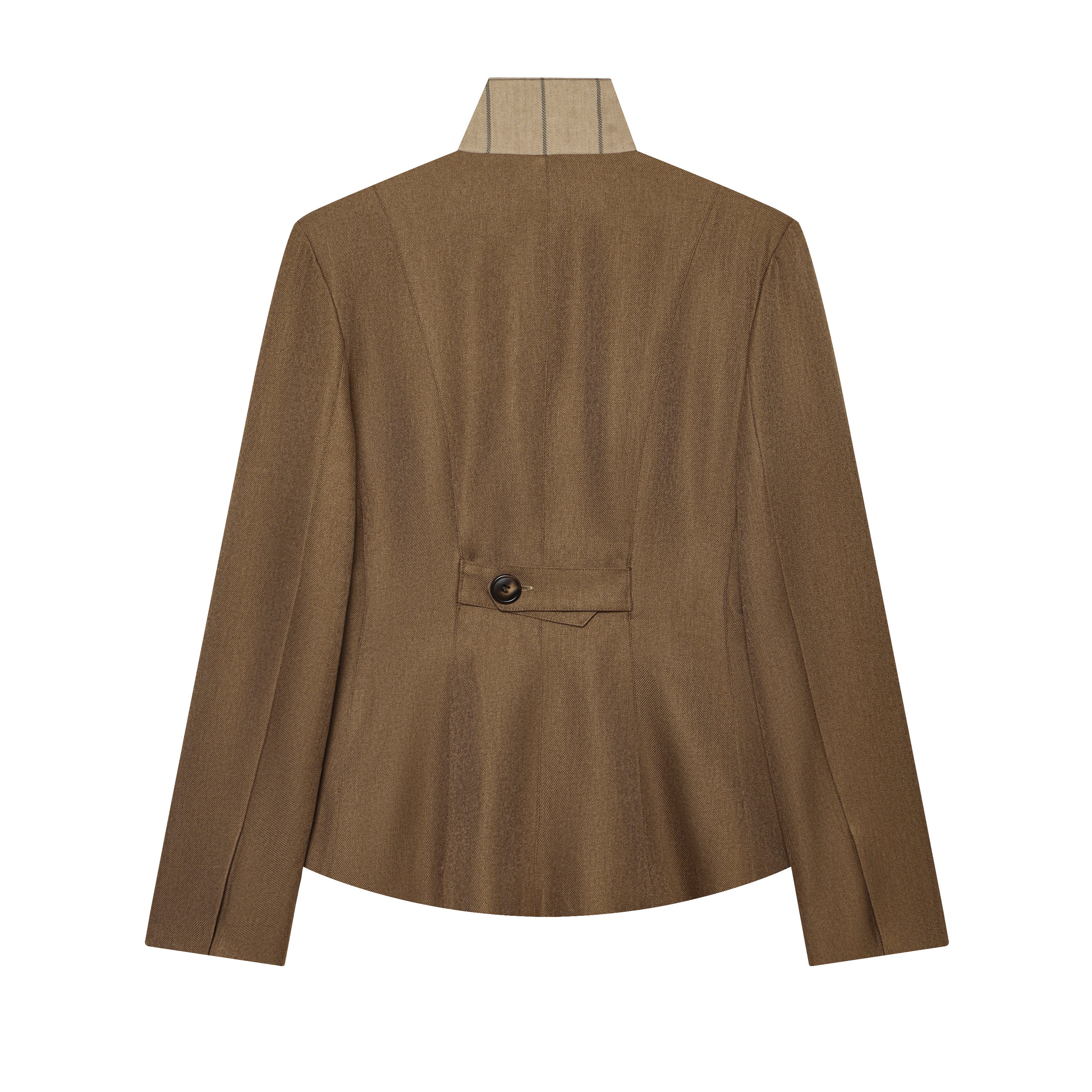 Women Clothing Long Sleeve Solid Color Single Breasted