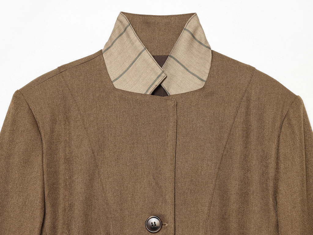 Women Clothing Long Sleeve Solid Color Single Breasted