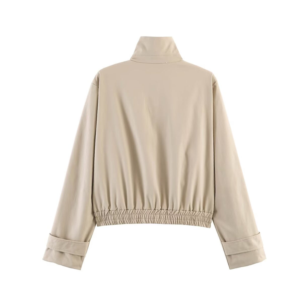 Women Clothing Super Beautiful Stand Collar Long Sleeve