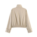 Women Clothing Super Beautiful Stand Collar Long Sleeve