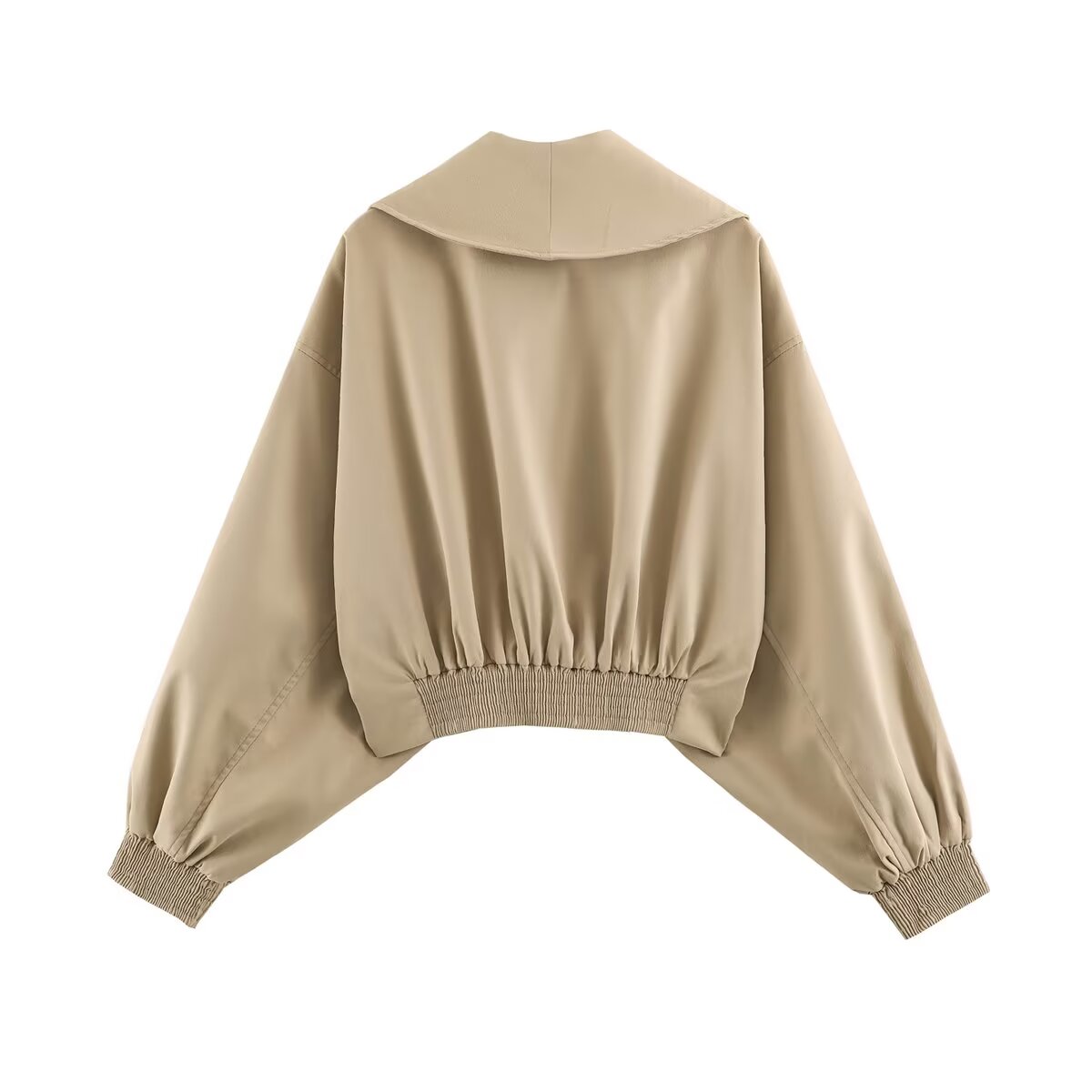 Women Clothing All Match Long Sleeve Large Collared Short