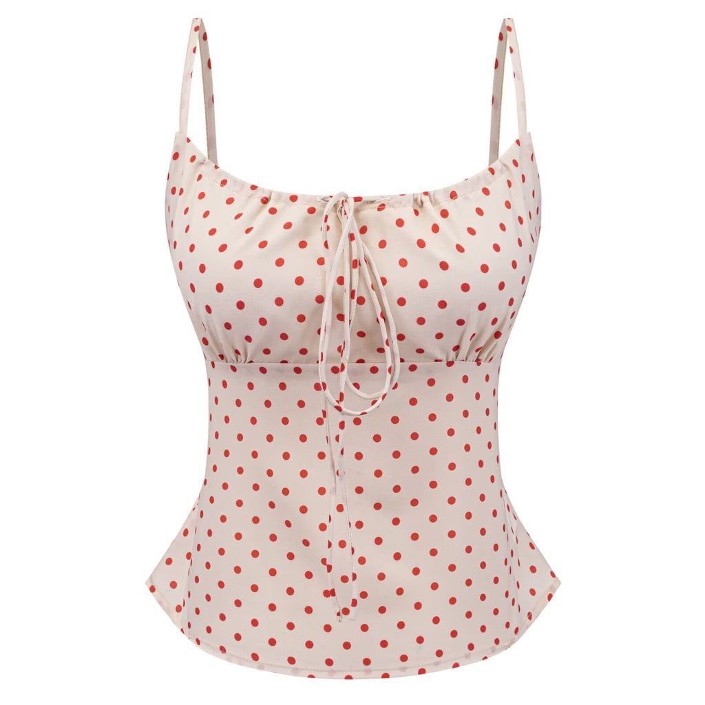 Summer Women Clothing French Pure Sexy Polka Dot Design