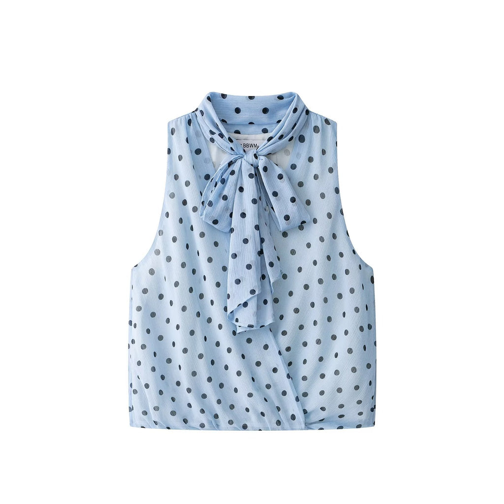 Blue Polka Dots Top