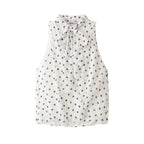White Polka Dot Top