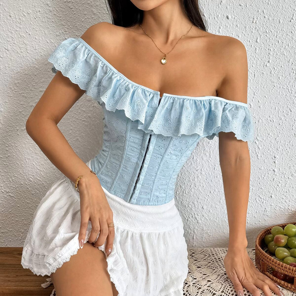 Women Clothing Summer Sexy Short Hollow Out CO out Strap