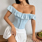 Women Clothing Summer Sexy Short Hollow Out CO out Strap