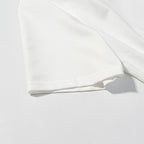 Summer Simple round Neck Side Pleating Drawstring Irregular