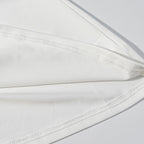 Summer Simple round Neck Side Pleating Drawstring Irregular