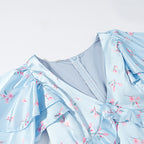 Women's Satin Floral Dress