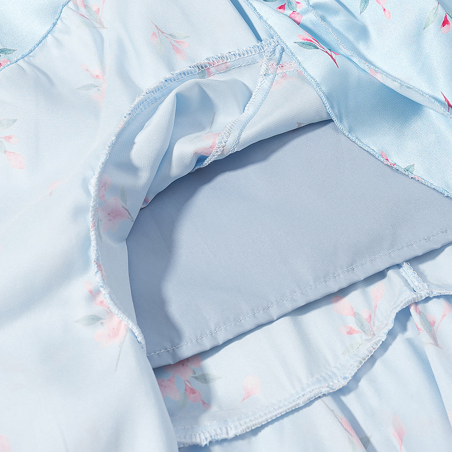 Women's Satin Floral Dress