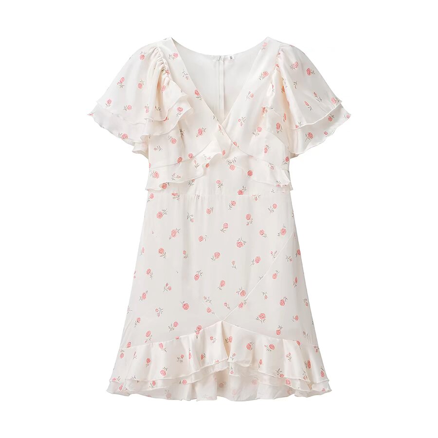 Women's Satin Floral Dress