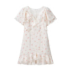 Women's Satin Floral Dress
