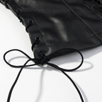 Women Clothing Summer Sexy Slimming Lace up Leather Tube Top