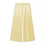 Spring Casual Women Clothing Tied V neck Long Sleeve Blazer Wide Leg Pants Set