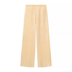 Summer Crumpled SL Halter Vest WL Pants Two Piece Set