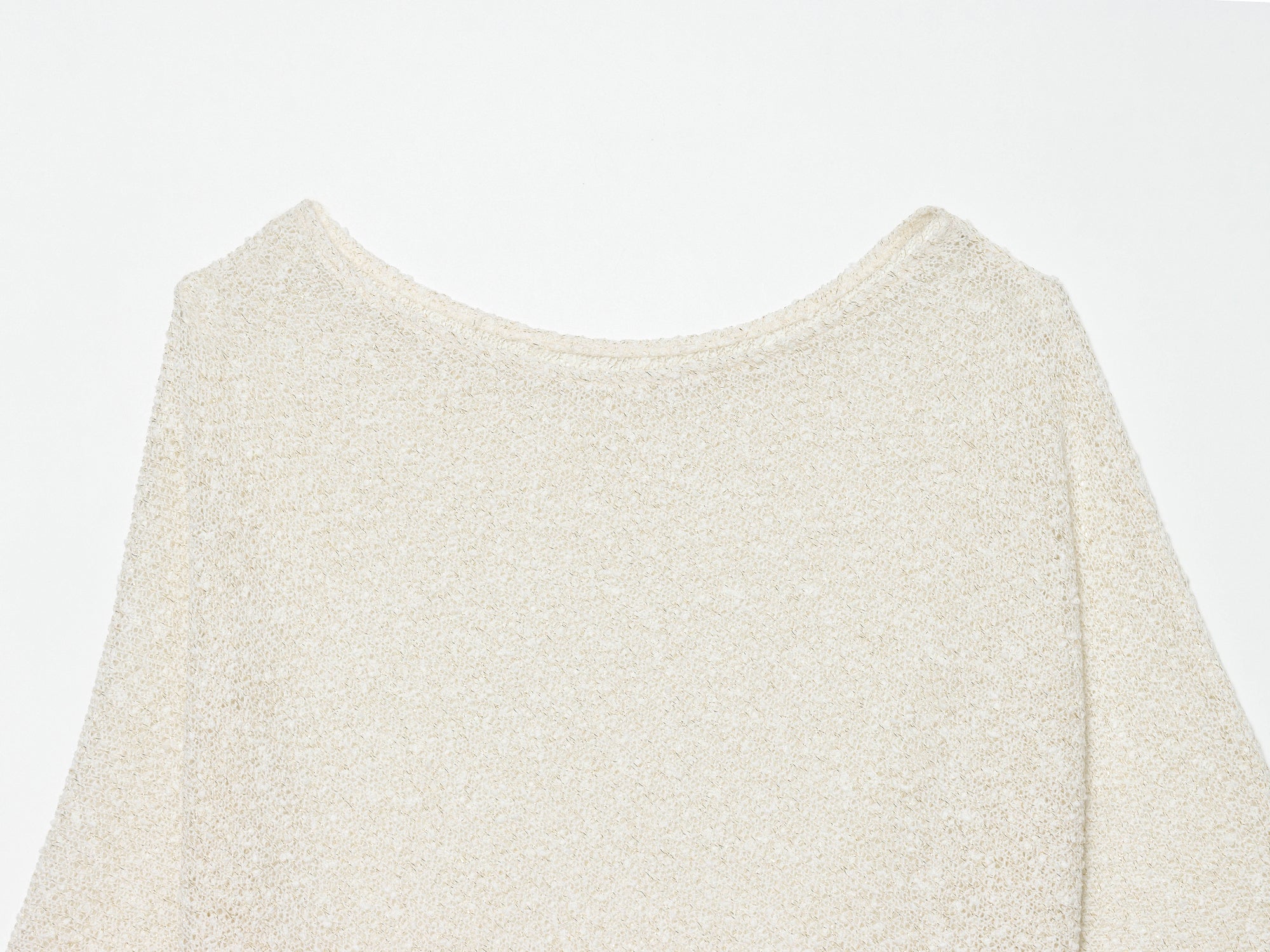 French round Neck Hem Asym Loose Knitted All Matching Top
