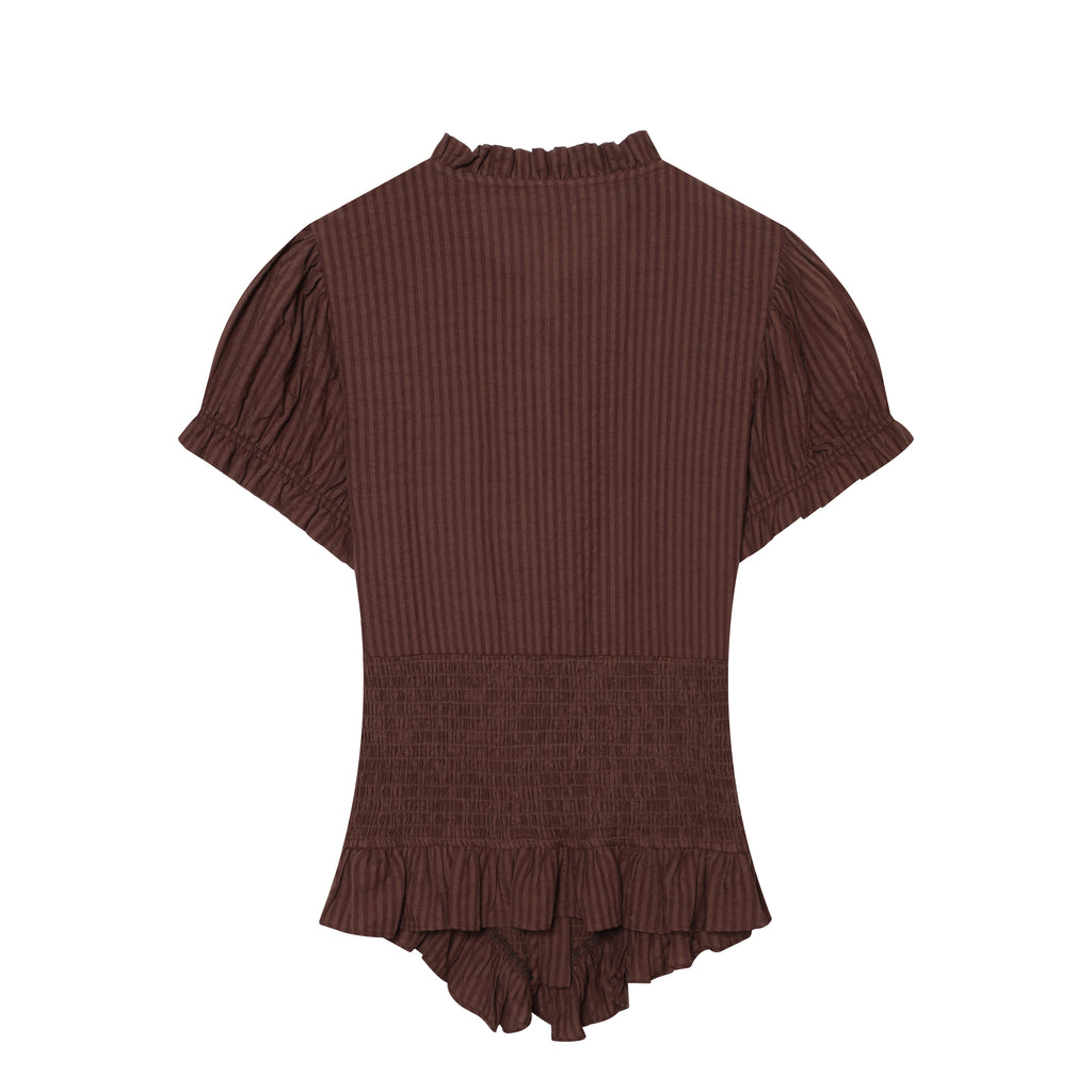 Women Clothing French Sweet Puff Short Sleeve Bow Structure