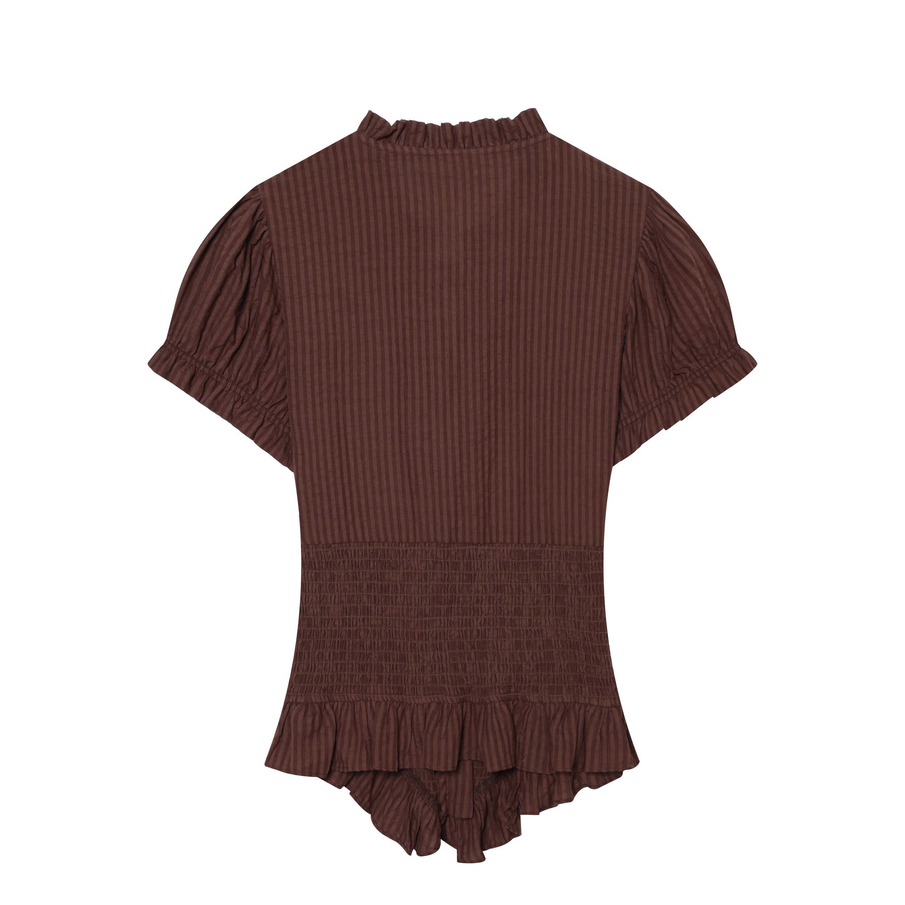 Women Clothing French Sweet Puff Short Sleeve Bow Structure