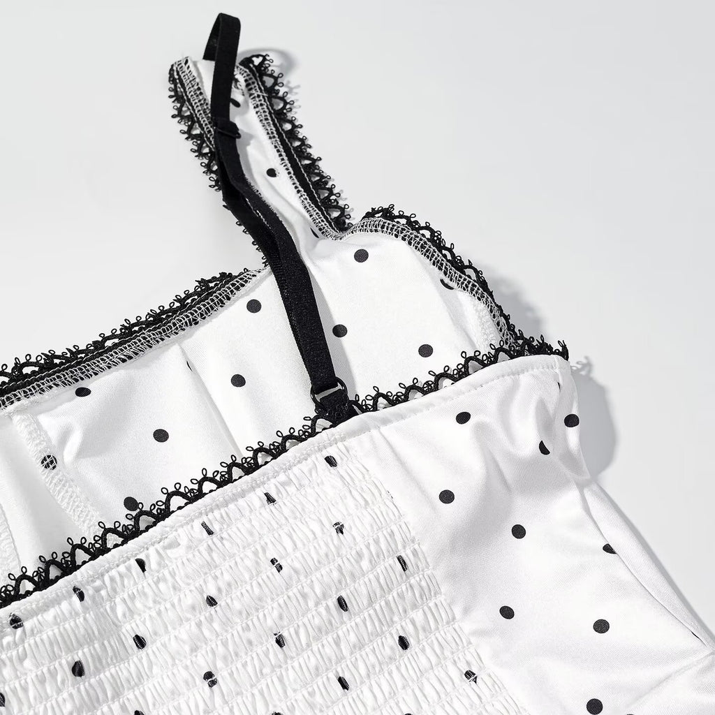 Women Clothing Gentle SL Stylish Simple Polka Dot Lace
