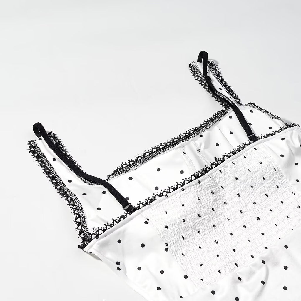 Women Clothing Gentle SL Stylish Simple Polka Dot Lace