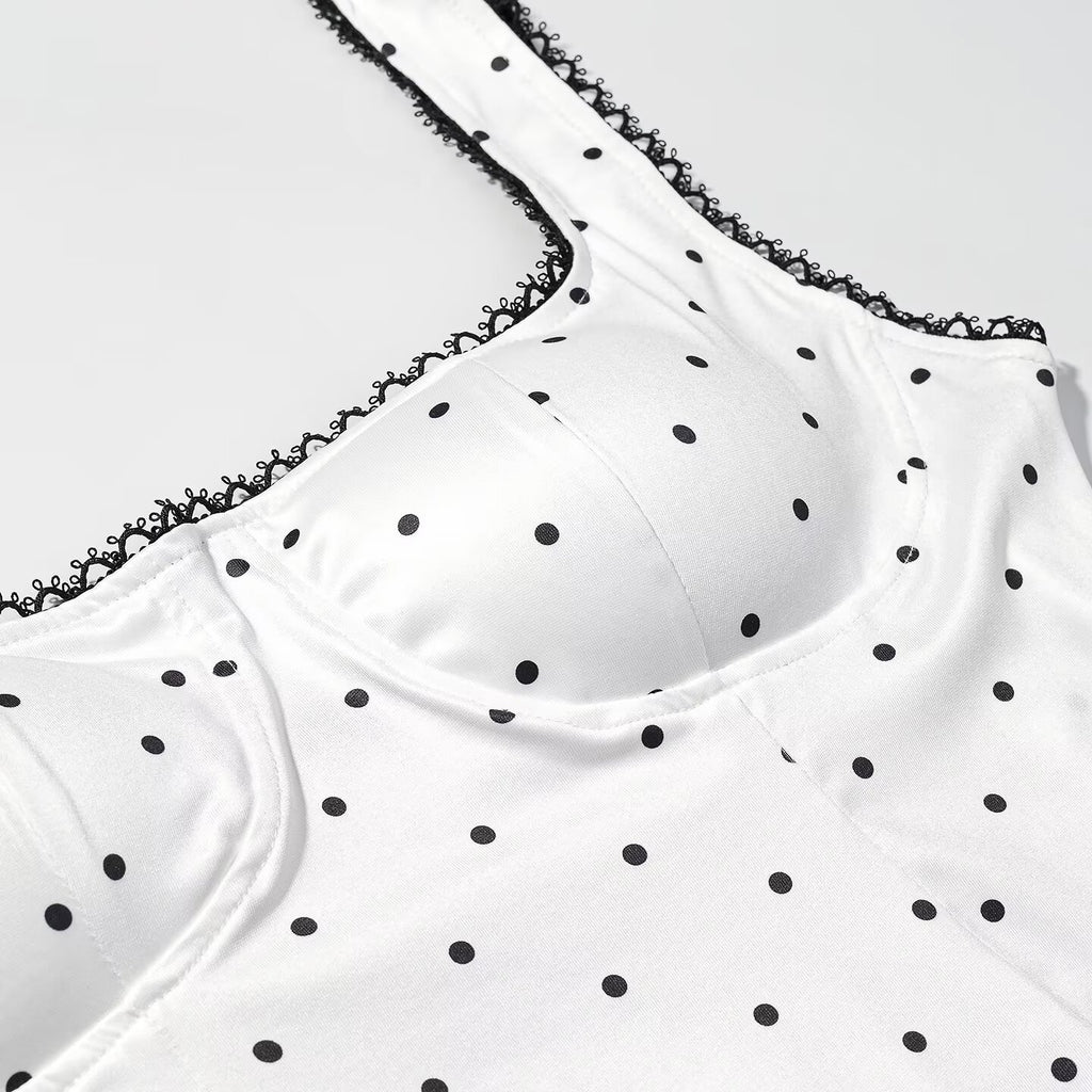 Women Clothing Gentle SL Stylish Simple Polka Dot Lace